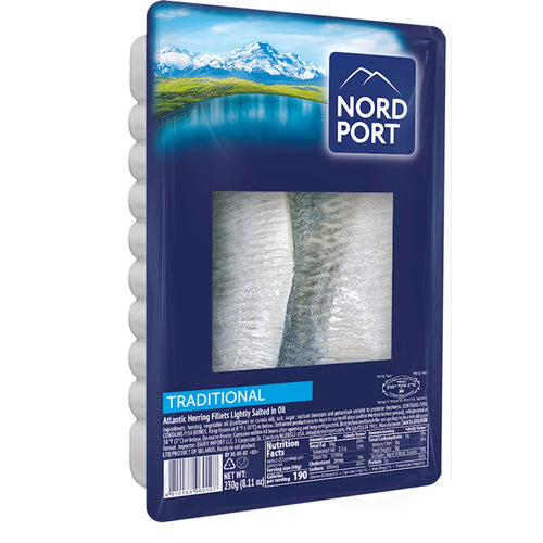 HERRING ATLANTIC TRADITIONAL LIGHTLY SALTED IN OIL 14/230GR NORD PORT NP4728