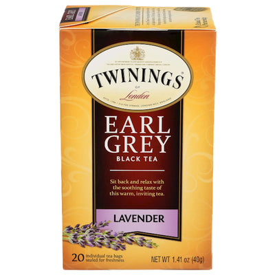 TEA TWININGS BLACK EARL GREY LAVENDER 6/(20X2GR) N3540