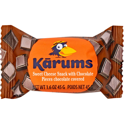 CHEESE BAR W/CHOCOLATE PIECES GLAZED 20/45GR KARUMS N51250