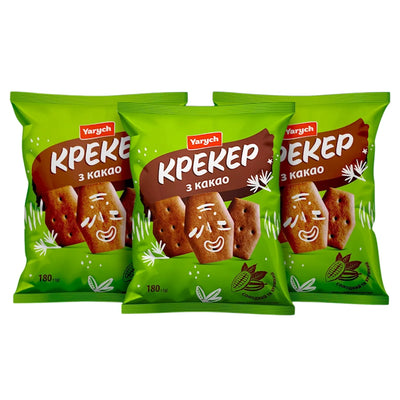 CRACKERS W/COCOA 21/170GR YARYCH UKRAINE