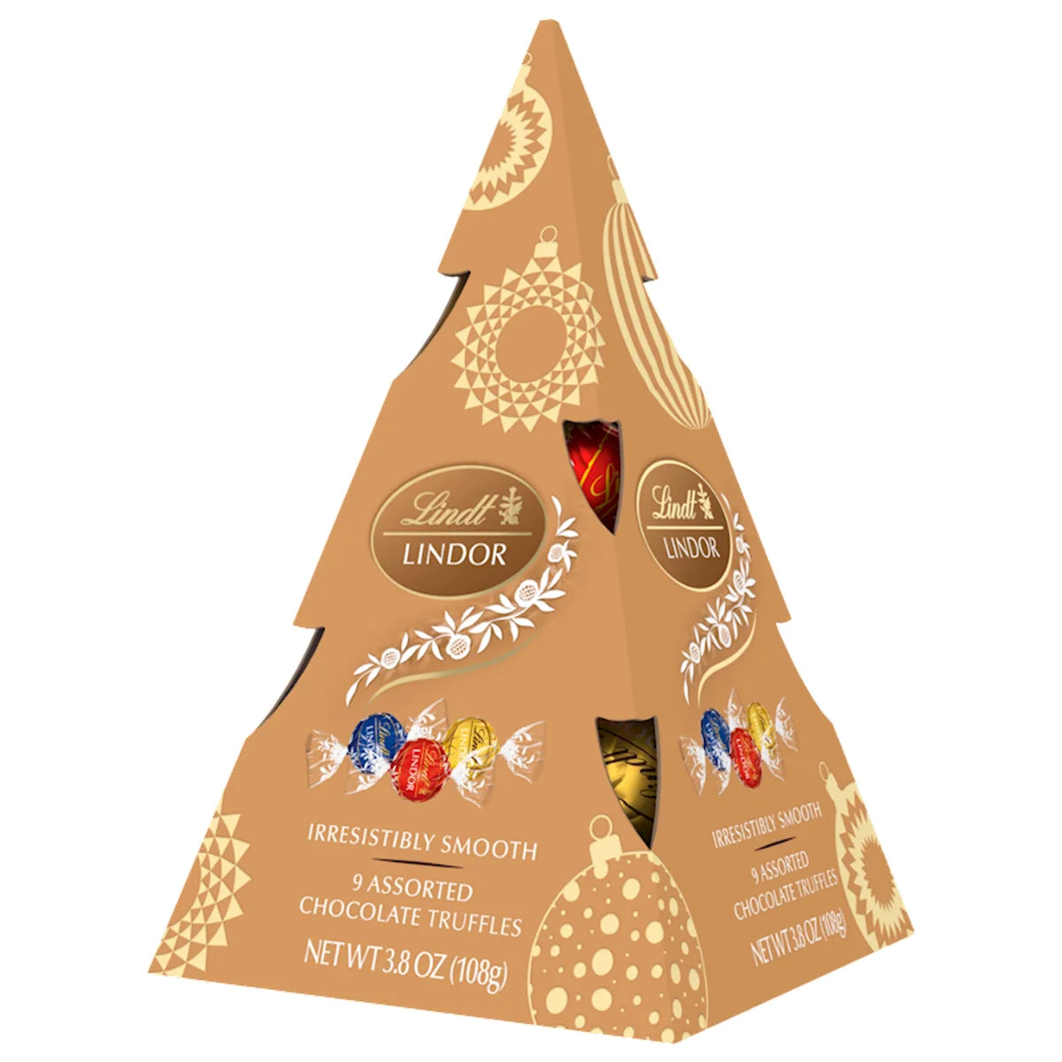 XMAS CHOCOLATE BOX ASSORTED TREE 6/108GR LINDT N45303L