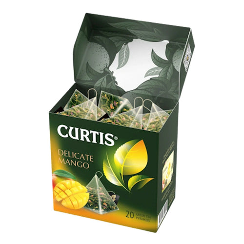 TEA CURTIS GREEN DELICATE MANGO PYRAMIDS 12/(20X1.8GR) CURTIS N20304