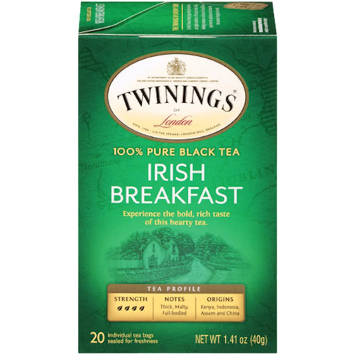 TEA TWININGS BLACK IRISH BREAKFAST 6/(20X2GR) ENGLAND N5328