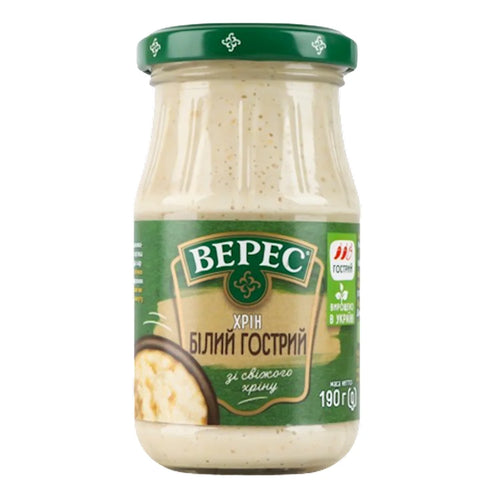 SAUCE HORSERADISH HOT 20/190GR VERES UKRAINE