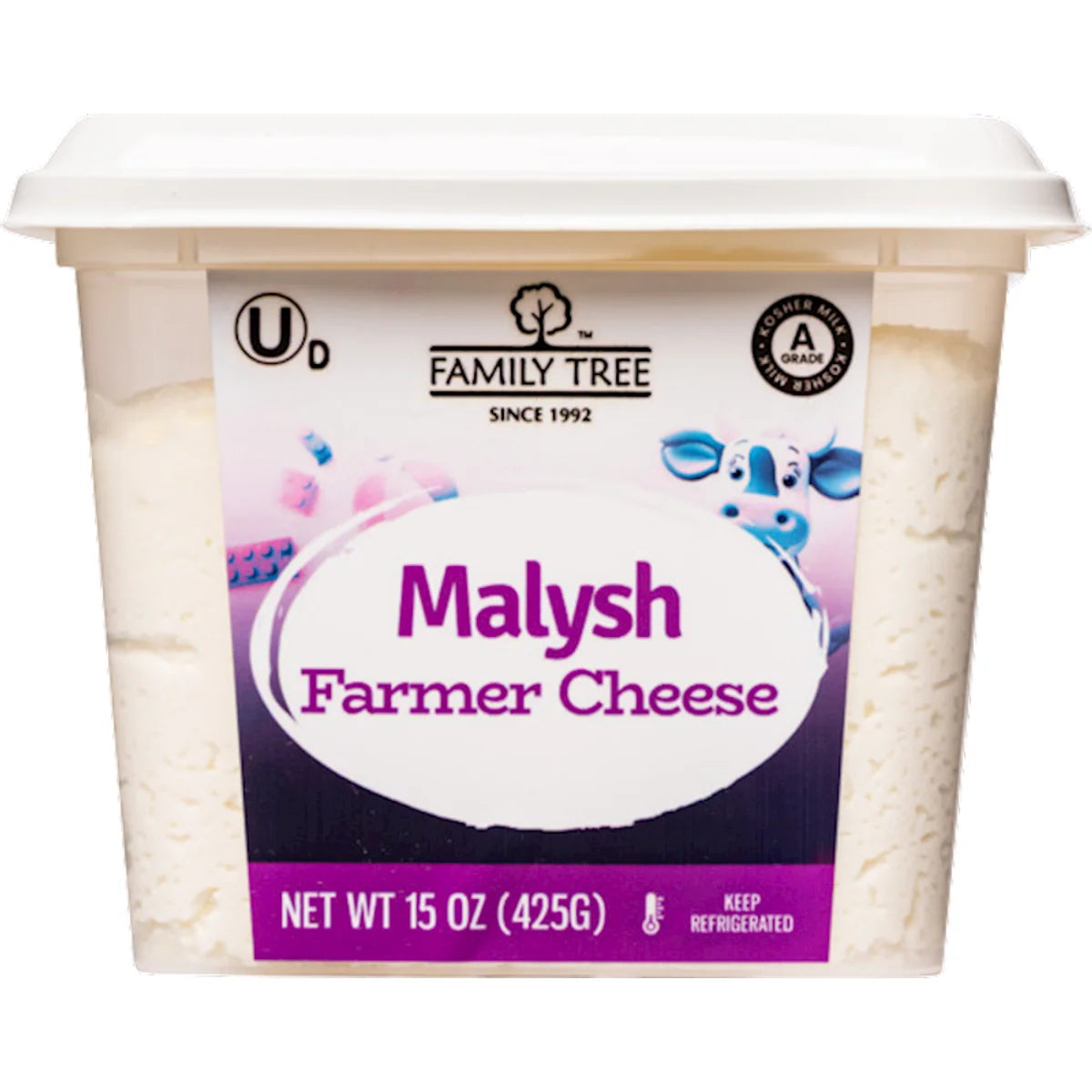 FARMER CHEESE MALYSH 12/425GR KOSHER FAMILY TREE