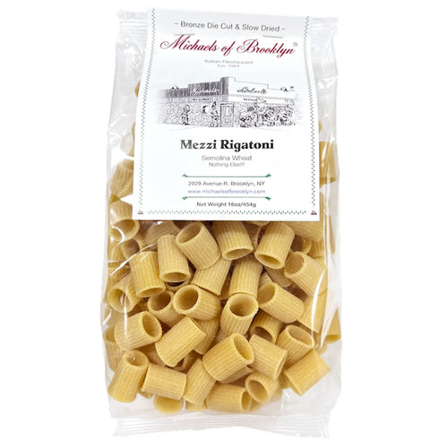 PASTA MEZZI RIGATONI 12/16OZ MICHAELS OF BROOKLYN N5001