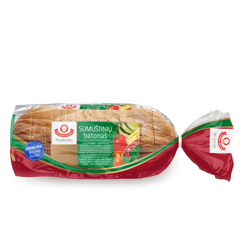 BREAD SANDWICH WHITE BATON SLICED 5/350GR LITHUANIA N218092