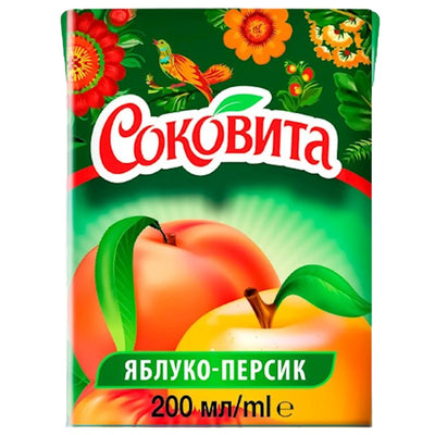 JUICE APPLE&PEACH 27/0.2L SOKOVITA