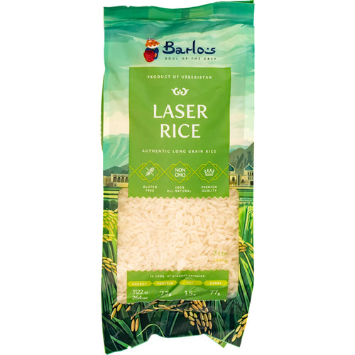 RICE LONG GRAIN LAZER 3/15LB BARLOS UZBEKISTAN