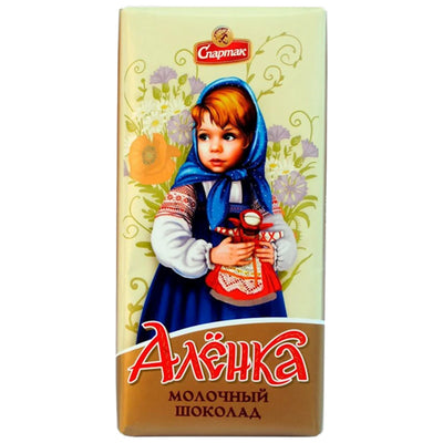 CHOCOLATE BAR ALENKA MILK 20/85GR SPARTAK N9946 / 10141