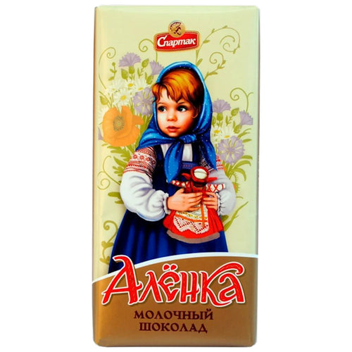 CHOCOLATE BAR ALENKA MILK 20/85GR SPARTAK N9946 / 10141