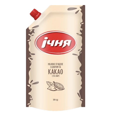 CONDENSED MILK SWEETENED W/COCOA DOYPACK 10/300GR ICHNYA