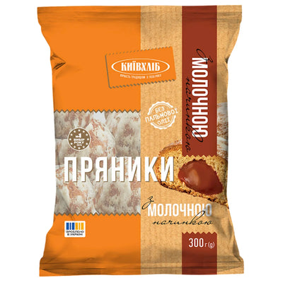 GINGERBREAD W/BOILED CONDENSED MILK FILLING 10/300GR KYIV HLIB N6847