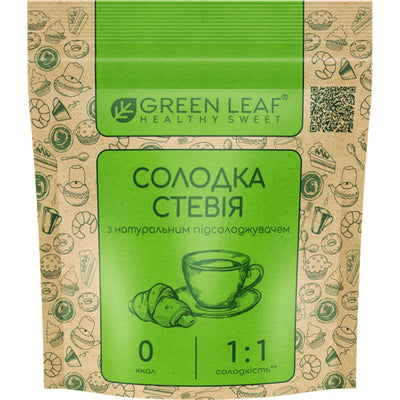 STEVIA SWEETENER 1:1 12/100GR GREEN LEAF UKRAINE
