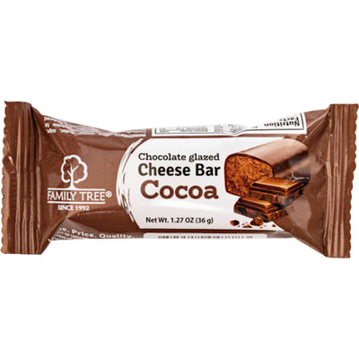 CHEESE BAR COCOA 26% GLAZED 30/36GR FAMILY TREE N7783