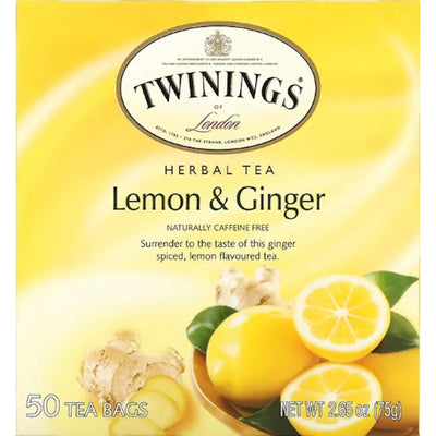 TEA TWININGS HERBAL W/LEMON&GINGER 6/(50X1.5GR) F14990