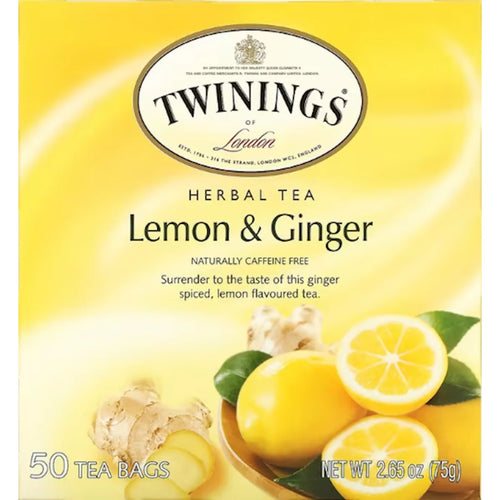 TEA TWININGS HERBAL W/LEMON&GINGER 6/(50X1.5GR) F14990