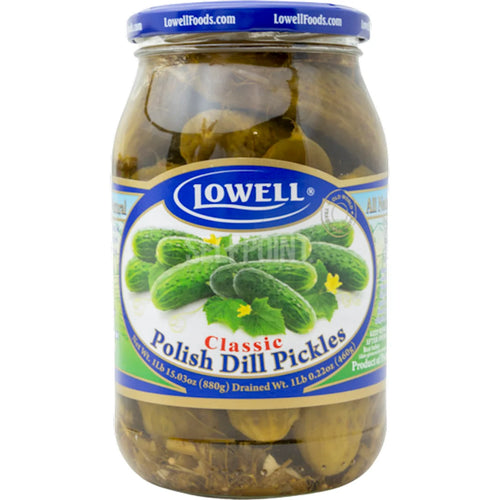 PICKLES DILL POLISH CLASSIC MARINATED 12/880ML LOWELL  POLAND N0204LF2470