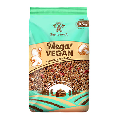 BUCKWHEAT W/MUSHROOMS&VEGETABLES 10/500GR ZERNOVYTA