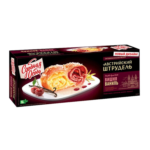 STRUDEL  AUSTRIAN CHERRY&VANILLA 6/400GR CHEREMUSHKI N31268/#16