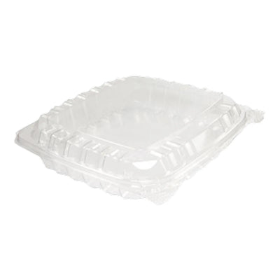CONTAINER SQUARE C89 8(1/4)X8(1/4)X2 CLEAR SEAL W/HINGED LID (2X125) NC89PST1