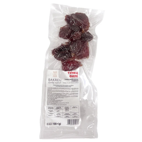 DRIED TUNA FILLET PIECES V/P 36/100GR BAKREU UKRAINE N70000041