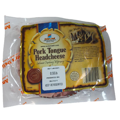 HEADCHEESE PORK TONGUE CHUNK/ SALCESON OZORKOWY JASNY 1/1LB PRE PACK ANDY'S N1590