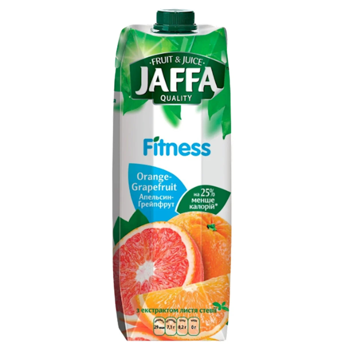 NECTAR ORANGE & GRAPEFRUIT W/STEVIA LEAVES EXTRACT FITNESS 12/0.95L JAFFA UKRAINE