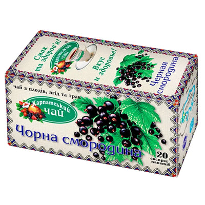 TEA BLACK CURRANT 36/(20X2GR) CARPATHIAN TEA UKRAINE