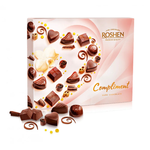 CANDIES BOXED COMPLIMENT DARK CHOCO 8/145GR ROSHEN N5862