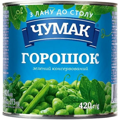 GREEN PEAS 12/420GR CHUMAK UKRAINE