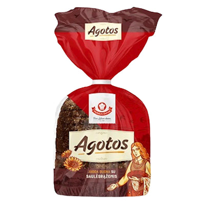 BREAD DARK AGATHAS W/SUNFLOWER SEEDS SLICED 10/375GR LITHUANIA N218011