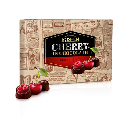 CANDIES BOXED CHERRY IN CHOCOLATE LIQUOR 10/155GR ROSHEN N5152
