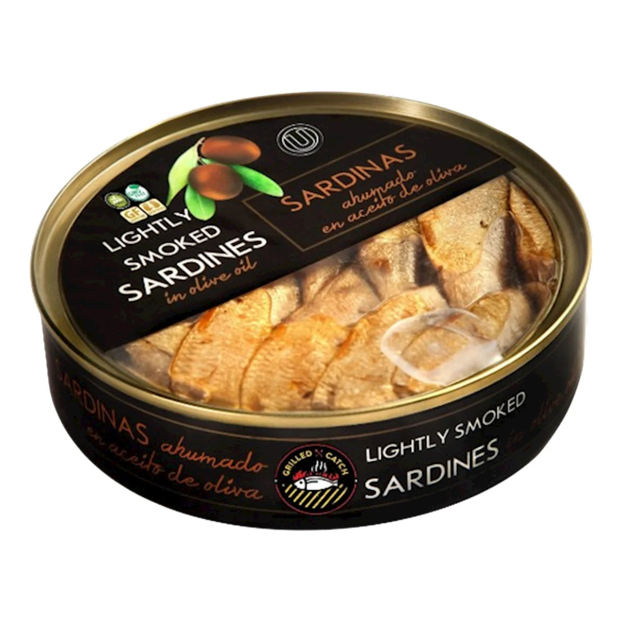 LIGHTLY SMOKED BRISLING SARDINES IN OLIVE OIL E/O 10/160GR BRIVAIS VILNIS (4) N6808