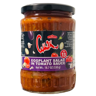 EGGPLANT SALAD IN TOMATO SAUCE 12/530GR CMAK DOVGAN BULGARIA NUS41630530