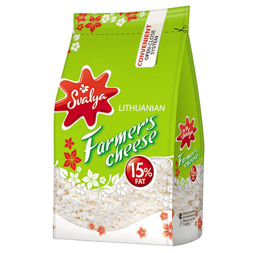 FARMER CHEESE CLASSIC LITOVSKIY 15% FAT 8/370GR SVALIA LITHUANIA SV505/48110