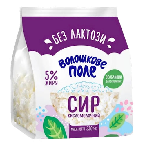 COTTAGE CHEESE 5% LACTOSE FREE 10/330GR VOLOSHKOVE POLE N9109