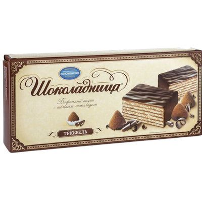 CAKE WAFFLE SHOKOLADNITSA TRUFFLE GLAZED 20/250GR KOLOMENSKOE 501