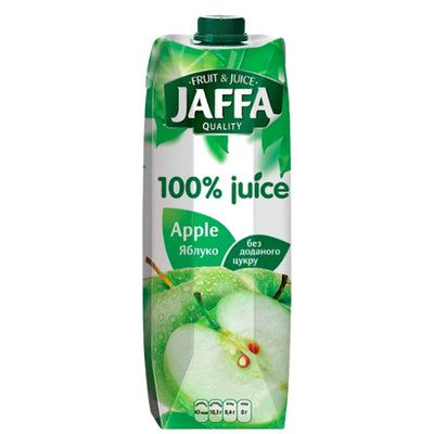 JUICE APPLE PASTEURIZED NO SUGAR ADDED 100% JUICE 12/0.95L JAFFA UKRAINE
