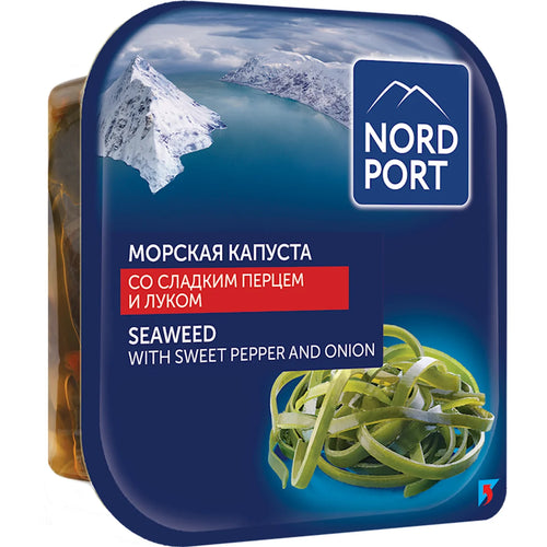 SALAD SEAWEED W/SWEET PEPPER&ONION 12/200GR NORD PORT N8297