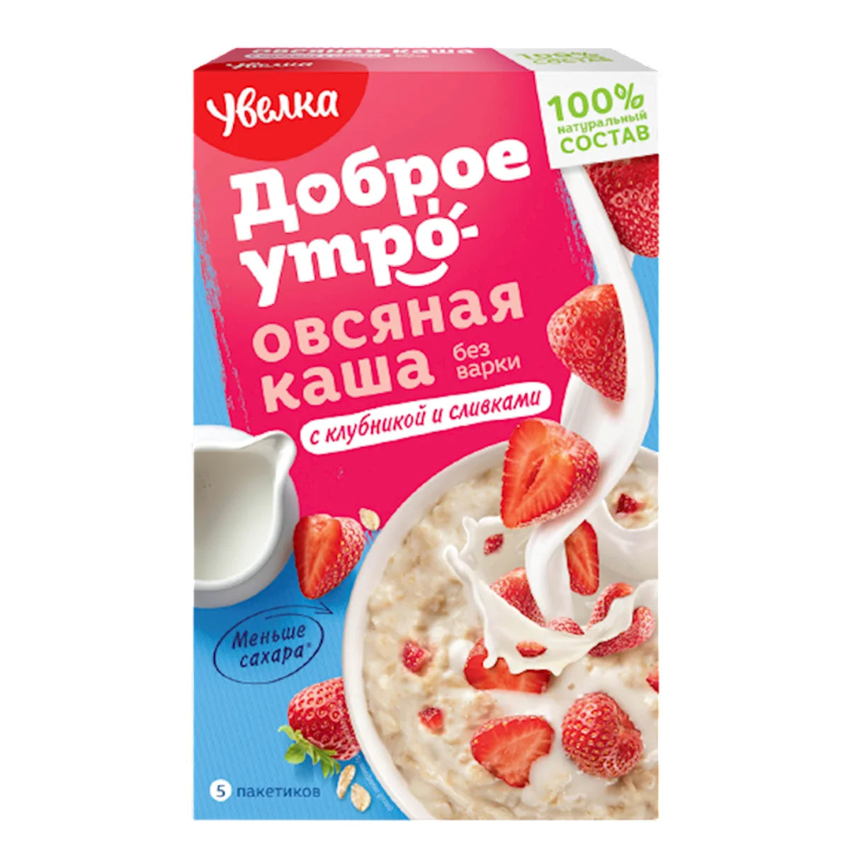 OATMEAL INSTANT W/STRAWBERRY CREAM FLAVOR 6/(5X40GR) UVELKA N776
