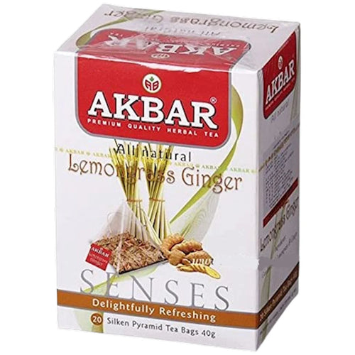 TEA  AKBAR HERBAL LEMONGRASS GINGER PYRAMIDS 10/(20X2GR) SRI-LANKA
