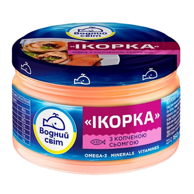 PATE CAPELIN CAVIAR W. SMOKED SALMON GLASS 6/160GR VODNIY SVIT N30015/#02