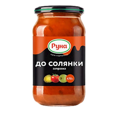 ZAPRAVKA FOR SOLYANKA SOUP GLASS 12/470GR RUNA UKRAINE