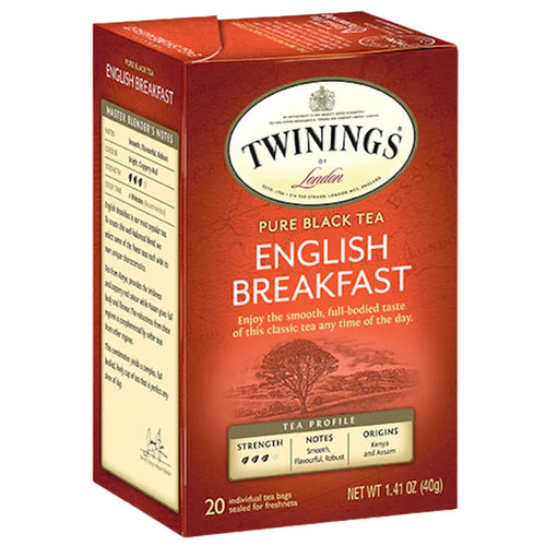 TEA TWININGS BLACK ENGLISH BREAKFAST 6/(20X2GR) ENGLAND N5325