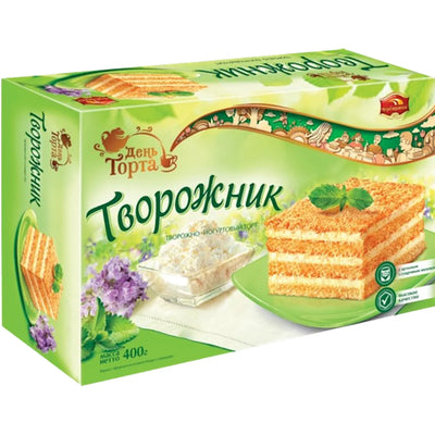 CAKE TVOROZHNIK CHEESE & YOGURT 6/400GR CHEREMUSHKII RUSSIA N46