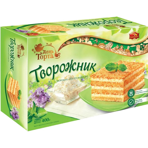 CAKE TVOROZHNIK CHEESE & YOGURT 6/400GR CHEREMUSHKII RUSSIA N46