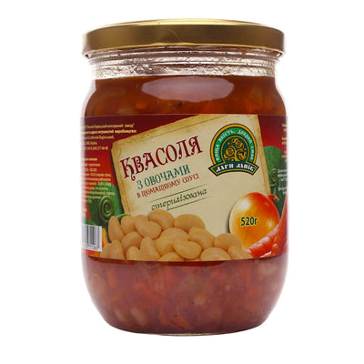 BEANS W/VEGETABLES IN TOMATO SAUCE 8/520GR DARY LANIV