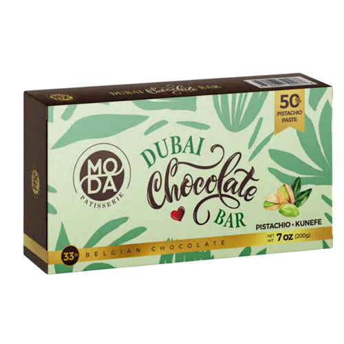 CHOCOLATE BAR DUBAI W/PISTACHIO&KATAIFI 6/200GR MODA N310101