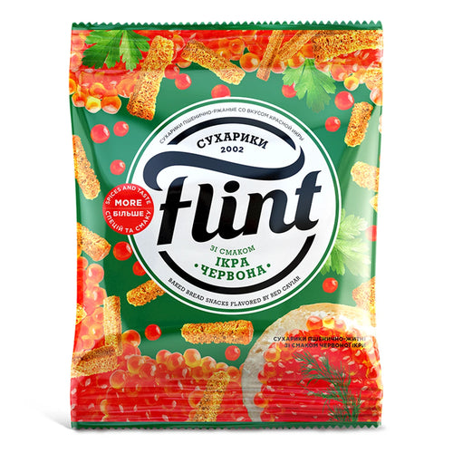 DRY BREAD WHEAT RYE W/RED CAVIAR FLAVOR 65/70GR FLINT N2576